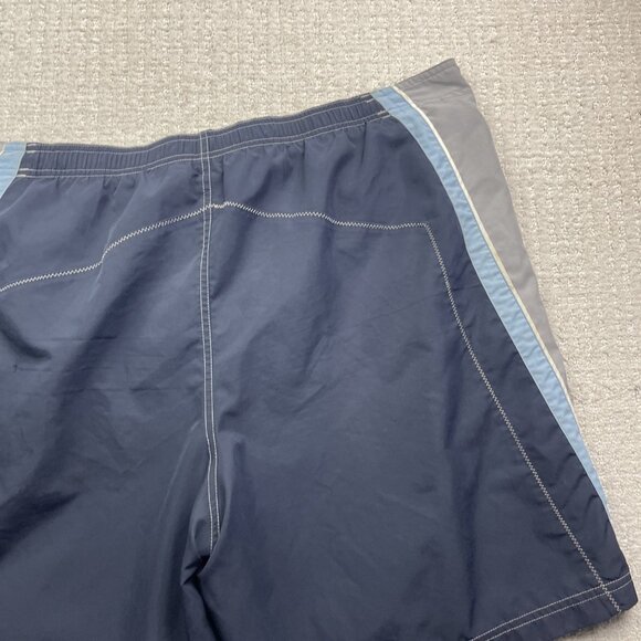Y2K Men’s Speedo Blue / Grey Swimming Trunks Board Shorts Lined Size XL - Picture 12 of 13